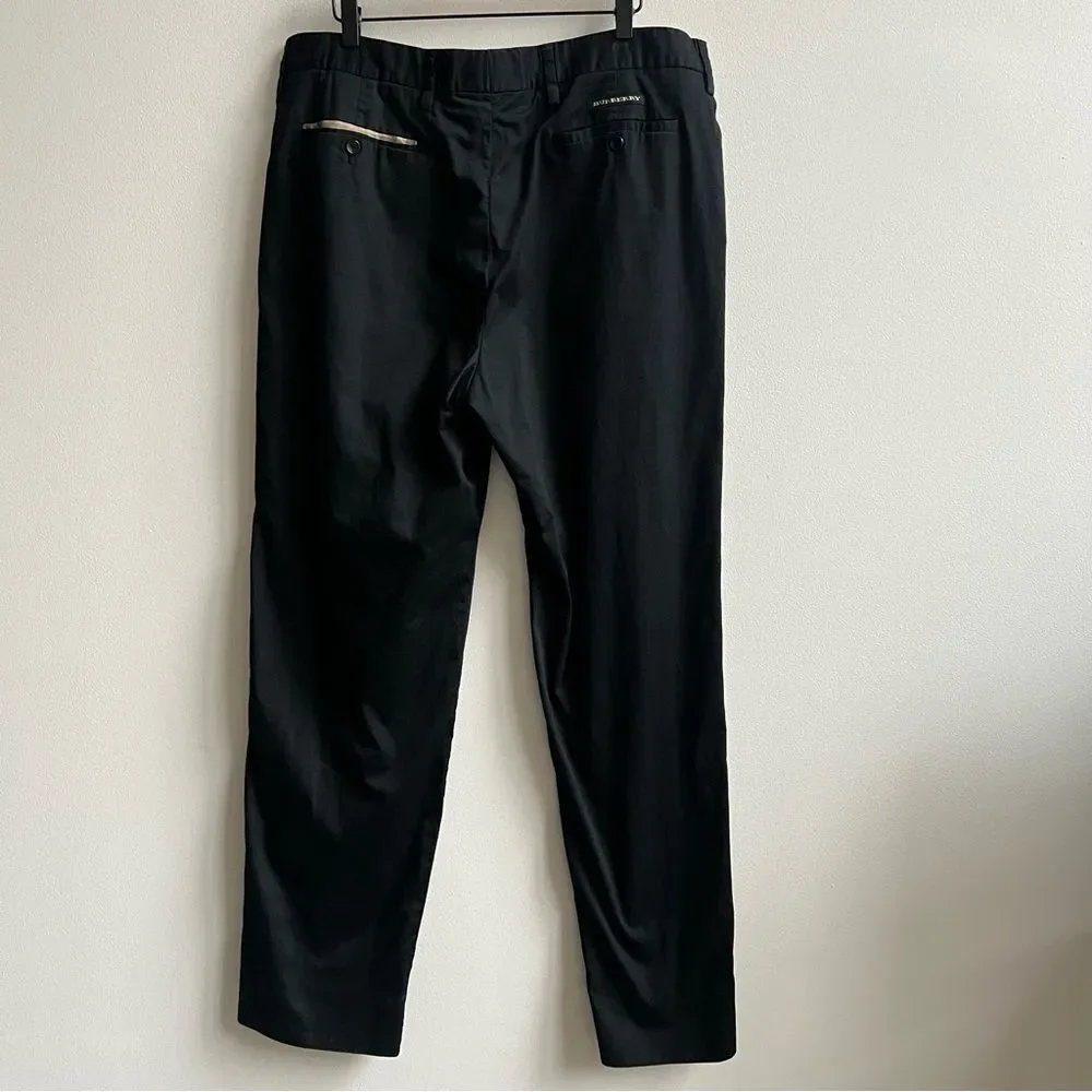 Burberry Golf Mens Black Classic Plaid pocket insert Pants Size 38